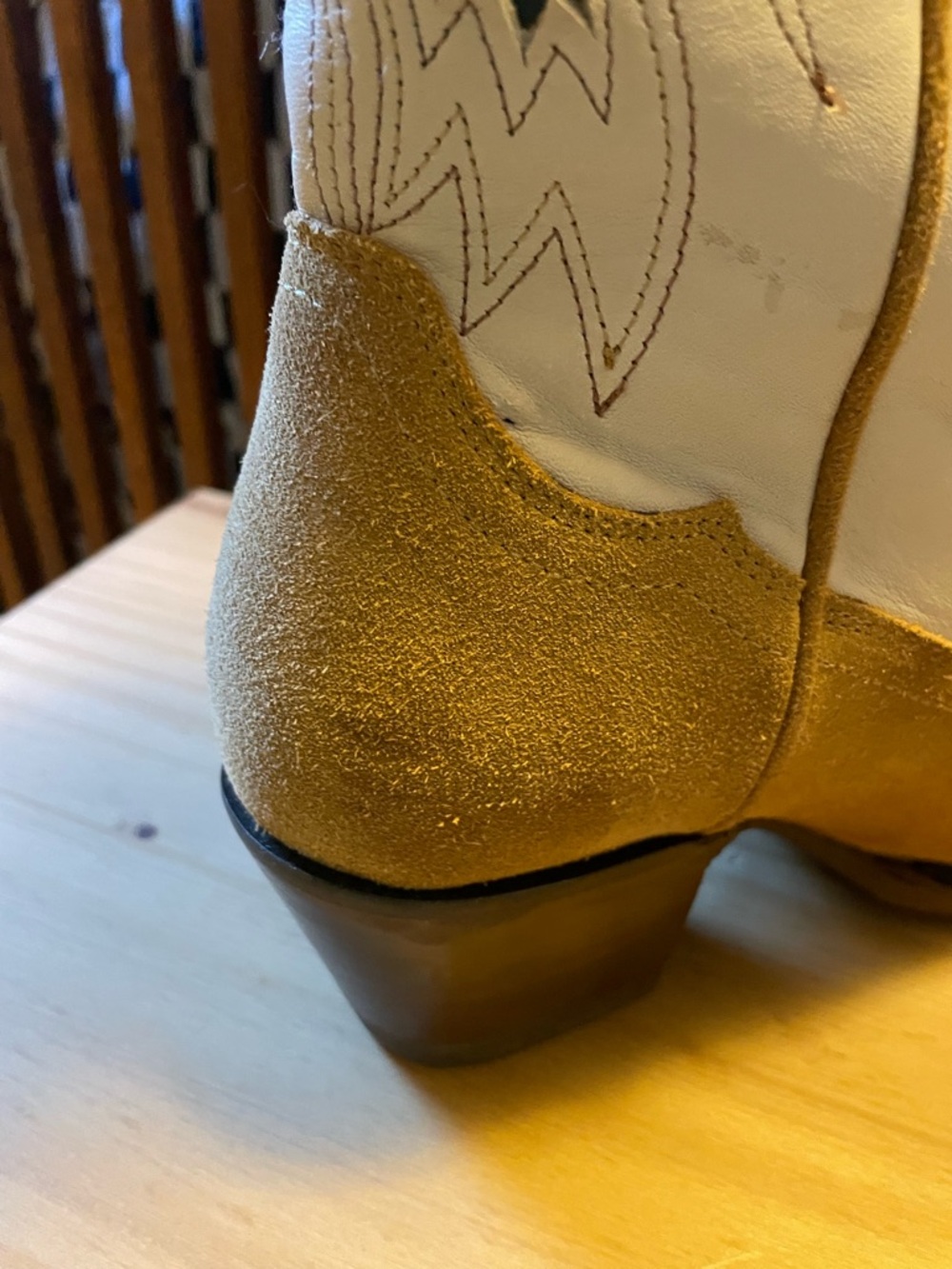 Frye Shelby Deco Stitch Cowboy Boots in White Multi - Picture 5 of 7